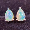 Natural Opal Studs Earrings, 925 Sterling Silver, Opal Studs Earrings, Earrings, Opal Earrings, Luxury Earrings, Pear Stone Earrings | Save 33% - Rajasthan Living 12