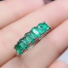 Natural Emerald & Cubic Zirconia Woman Ring, 925 Sterling Silver, Emerald Ring, Statement Ring, Engagement and Wedding Ring | Save 33% - Rajasthan Living 21