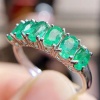 Natural Emerald & Cubic Zirconia Woman Ring, 925 Sterling Silver, Emerald Ring, Statement Ring, Engagement and Wedding Ring | Save 33% - Rajasthan Living 17