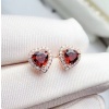 Natural Garnet Studs Earrings, 925 Sterling Silver, Garnet Studs Earrings, Earrings, Garnet Earrings, Luxury Earrings, Heart Stone Earrings | Save 33% - Rajasthan Living 7