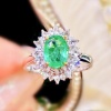 Natural Emerald & Cubic Zirconia Woman Ring, 925 Sterling Silver, Emerald Ring, Statement Ring, Engagement and Wedding Ring | Save 33% - Rajasthan Living 11