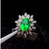 Natural Emerald & Cubic Zirconia Woman Ring, 925 Sterling Silver, Emerald Ring, Statement Ring, Engagement and Wedding Ring | Save 33% - Rajasthan Living 13