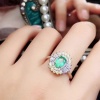 Natural Emerald & Cubic Zirconia Woman Ring, 925 Sterling Silver, Emerald Ring, Statement Ring, Engagement and Wedding Ring | Save 33% - Rajasthan Living 11