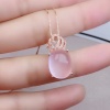 Natural Rose Quartz Jewelry Set, Engagement Ring, Rose Quartz Silver Pendent, Woman Pendant, Pendant Necklace, Luxury Ring, Oval Cabochon | Save 33% - Rajasthan Living 13