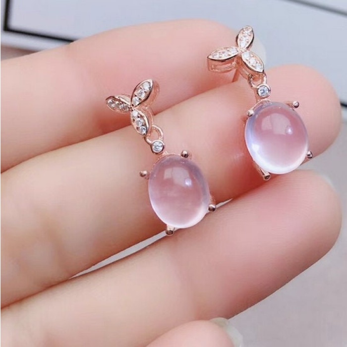 Natural Rose Quartz Jewelry Set, Engagement Ring, Rose Quartz Silver Pendent, Woman Pendant, Pendant Necklace, Luxury Ring, Oval Cabochon | Save 33% - Rajasthan Living 8