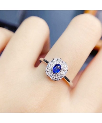 Natural Blue Sapphire Ring, 925 Sterling Sliver, Engagement Ring, Wedding Ring, luxury Ring, solitaire Ring, Oval cut Ring | Save 33% - Rajasthan Living 3