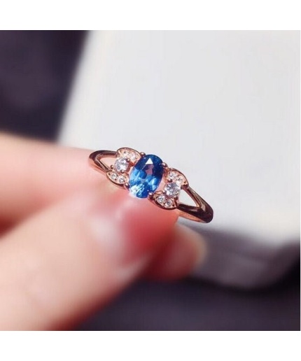 Natural Blue Sapphire Ring, 925 Sterling Sliver, Engagement Ring, Wedding Ring, luxury Ring, solitaire Ring, Oval cut Ring | Save 33% - Rajasthan Living