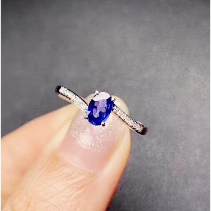 Natural Blue Sapphire Ring, 925 Sterling Sliver, Engagement Ring, Wedding Ring, luxury Ring, solitaire Ring, Oval cut Ring | Save 33% - Rajasthan Living 8