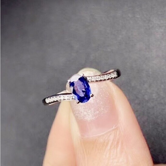 Natural Blue Sapphire Ring, 925 Sterling Sliver, Engagement Ring, Wedding Ring, luxury Ring, solitaire Ring, Oval cut Ring | Save 33% - Rajasthan Living 9