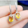 Natural Citrine Drop Earrings, 925 Sterling Silver, Citrine Earrings, Ruby Silver Earrings, Citrine Luxury Earrings, Oval Cut Stone Earrings | Save 33% - Rajasthan Living 10