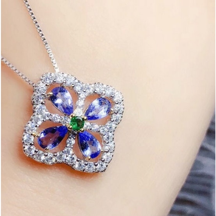 Natural Tanzanite Pendant, Engagement Pendent, Tanzanite Silver Pendent, Woman Pendant, Pendant Necklace, Luxury Pendent Pear Cut Pendent | Save 33% - Rajasthan Living 9