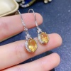 Natural Citrine Drop Earrings, 925 Sterling Silver, Citrine Earrings, Ruby Silver Earrings, Citrine Luxury Earrings, Oval Cut Stone Earrings | Save 33% - Rajasthan Living 14