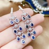 Natural Blue Sapphire Drop Earrings, 925 Sterling Silver, Sapphire Earrings, Sapphire Silver Earrings, Luxury Earrings, Pear Cut Stone | Save 33% - Rajasthan Living 10