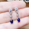 Natural Sapphire Drop Earrings, 925 Sterling Silver, Sapphire Earrings, Sapphire Silver Earrings, Luxury Earrings, Oval Cut Stone Earrings | Save 33% - Rajasthan Living 11