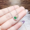 Natural Emerald Pendant, Engagement Pendent, Emerald Silver Pendent, Woman Pendant, Pendant Necklace, Luxury Pendant, Oval Cut Stone Pendent | Save 33% - Rajasthan Living 13