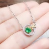 Natural Emerald Pendant, Engagement Pendent, Emerald Silver Pendent, Woman Pendant, Pendant Necklace, Luxury Pendant, Oval Cut Stone Pendent | Save 33% - Rajasthan Living 14