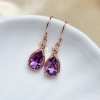 Natural Amethyst Drop Earrings, 925 Sterling SIlver Drop Earrings, Amethyst Earrings, Gold Earrings, Luxury Earrings, Pear Cut Earrings | Save 33% - Rajasthan Living 9