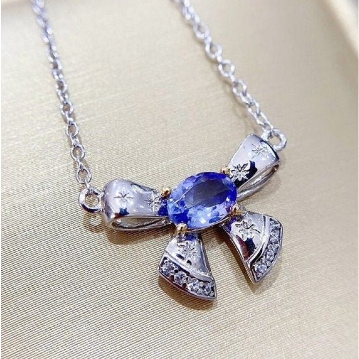 Natural Tanzanite Pendant, Engagement Pendent, Tanzanite Silver Pendent, Woman Pendant, Pendant Necklace, Luxury Pendent Oval Cut Pendent | Save 33% - Rajasthan Living 5