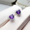 Natural Amethyst Stud Earrings, 925 Sterling Silver Stud Earrings, Amethyst Earrings, Gold Earrings, Luxury Earrings, Heart Cut Earrings | Save 33% - Rajasthan Living 8