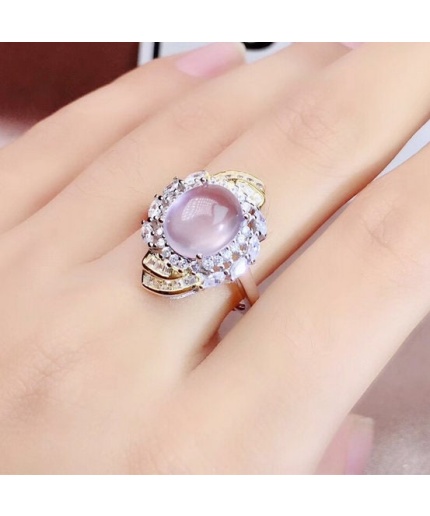 Natural Rose Quartz Jewelry Set, Engagement Ring, Rose Quartz Silver Pendent, Woman Pendant, Pendant Necklace, Luxury Ring, Oval Cabochon | Save 33% - Rajasthan Living 3