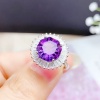 Natural Amethyst Jewellery Set , Engagement Pendent, Silver Amethyst Pendent, Woman Ring, Luxury Pendent, Round Cut Stone Pendent | Save 33% - Rajasthan Living 19