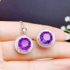 Natural Amethyst Jewellery Set , Engagement Pendent, Silver Amethyst Pendent, Woman Ring, Luxury Pendent, Round Cut Stone Pendent | Save 33% - Rajasthan Living 14