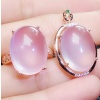 Natural Rose Quartz Jewelry Set, Engagement Ring, Rose Quartz Silver Pendent, Woman Pendant, Pendant Necklace, Luxury Ring, Oval Cabochon | Save 33% - Rajasthan Living 10