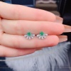 Natural Emerald Stud Earrings, 925 Sterling Silver, Emerald Stud Earrings, Emerald Silver Earrings, Luxury Earrings, Round Cut Stone | Save 33% - Rajasthan Living 11