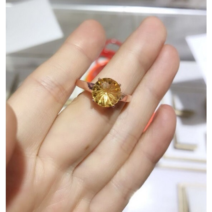 Natural Citrine Ring, 925 Sterling Sliver, Citrine Engagement Ring, Citrine Wedding Ring, luxury Ring, Ring/Band, Citrine Concave cut Ring | Save 33% - Rajasthan Living 11