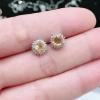 Natural Citrine Studs Earrings, 925 Sterling Silver, Citrine Earrings, Citrine Silver Earrings, Citrine Luxury Earrings, Round Cut Earrings | Save 33% - Rajasthan Living 8