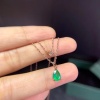 Natural Emerald Pendant, Engagement Pendant, Emerald Silver Pendent, Woman Pendant, Pendant Necklace, Luxury Pendent, Pear Cut Stone Pendent | Save 33% - Rajasthan Living 13