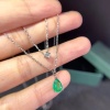 Natural Emerald Pendant, Engagement Pendant, Emerald Silver Pendent, Woman Pendant, Pendant Necklace, Luxury Pendent, Pear Cut Stone Pendent | Save 33% - Rajasthan Living 14