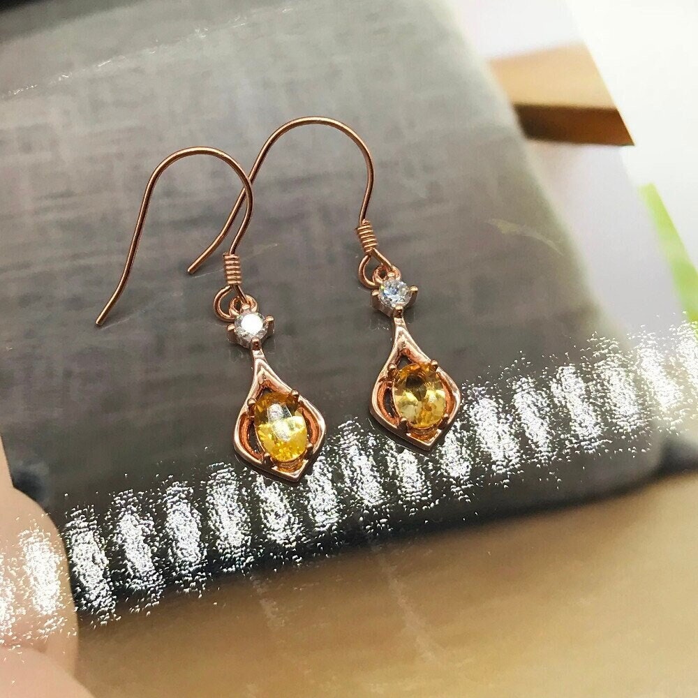 Citrine Earrings with Gold Filled French Ear Wires – Beads of Paradise