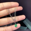 Natural Emerald Pendant, Engagement Pendant, Emerald Silver Pendent, Woman Pendant, Pendant Necklace, Luxury Pendent, Pear Cut Stone Pendent | Save 33% - Rajasthan Living 12