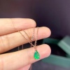 Natural Emerald Pendant, Engagement Pendant, Emerald Silver Pendent, Woman Pendant, Pendant Necklace, Luxury Pendent, Pear Cut Stone Pendent | Save 33% - Rajasthan Living 11