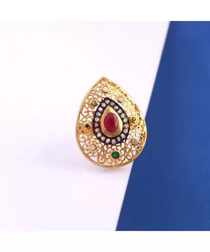 Ruby Victorian Ring, Diamond Victorian Ring, Vintage Ring, Victorian Jewelry, 925 Sterling Silver Ring, Emerald & Diamond Ring, Luxury Ring | Save 33% - Rajasthan Living