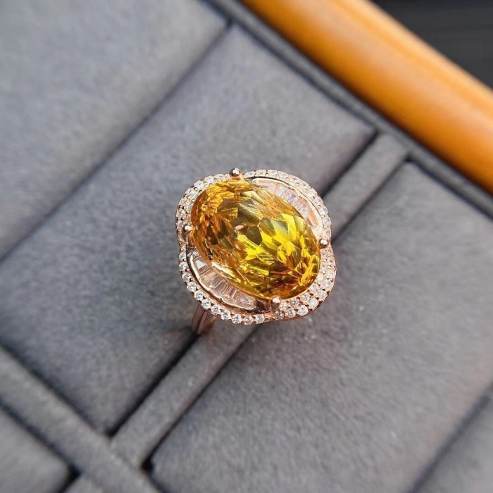 Natural Citrine Ring, 925 Sterling Sliver, Engagement Ring, Wedding Ring, luxury Ring, solitaire Ring, Oval Cut Ring | Save 33% - Rajasthan Living 9