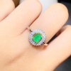 Natural Emerald & Cubic Zirconia Woman Ring, 925 Sterling Silver, Emerald Ring, Statement Ring, Engagement and Wedding Ring | Save 33% - Rajasthan Living 14