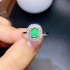 Natural Emerald & Cubic Zirconia Woman Ring, 925 Sterling Silver, Emerald Ring, Statement Ring, Engagement and Wedding Ring | Save 33% - Rajasthan Living 11