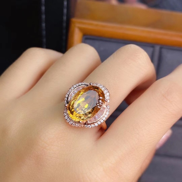 Natural Citrine Ring, 925 Sterling Sliver, Engagement Ring, Wedding Ring, luxury Ring, solitaire Ring, Oval Cut Ring | Save 33% - Rajasthan Living 7