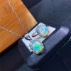 Natural Fire Opal Jewelry Set, Engagement Ring, Opal Jewellery Set,Woman Pendant, Opal Necklace, Luxury Pendant, Oval Cut Stone Pendent | Save 33% - Rajasthan Living 14