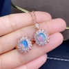 Natural Fire Opal Jewelry Set, Engagement Ring, Opal Jewellery Set,Woman Pendant, Opal Necklace, Luxury Pendant, Oval Cut Stone Pendent | Save 33% - Rajasthan Living 14