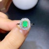 Natural Emerald & Cubic Zirconia Woman Ring, 925 Sterling Silver, Emerald Ring, Statement Ring, Engagement and Wedding Ring | Save 33% - Rajasthan Living 12