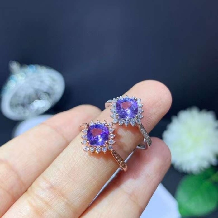 Natural Tanzanite Ring,925 Sterling Sliver,Engagement Ring,Wedding Ring, luxury Ring, solitaire Ring, Cushion cut Ring | Save 33% - Rajasthan Living 8