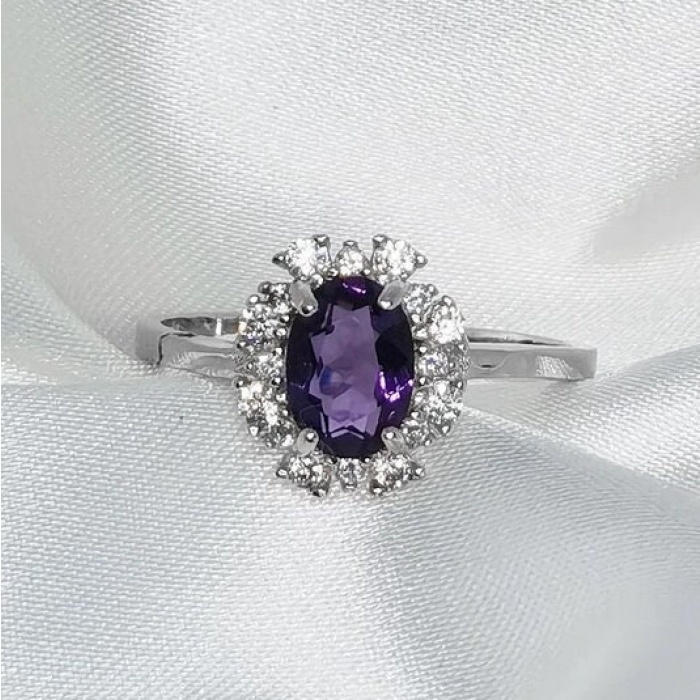 Natural Amethyst Ring, 925 Sterling Silver, Amethyst Engagement Ring, Amethyst Ring, Wedding Ring, Luxury Ring, Ring/Band, Oval Cut Ring | Save 33% - Rajasthan Living 5