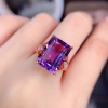 Natural Amethyst Ring, 925 Sterling Silver, Amethyst Engagement Ring, Amethyst Ring, Wedding Ring, Luxury Ring, Ring/Band, Emerald Cut Ring | Save 33% - Rajasthan Living 11