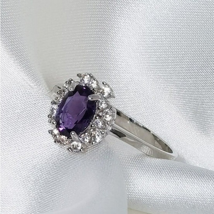 Natural Amethyst Ring, 925 Sterling Silver, Amethyst Engagement Ring, Amethyst Ring, Wedding Ring, Luxury Ring, Ring/Band, Oval Cut Ring | Save 33% - Rajasthan Living 10