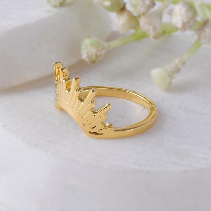 Sun Ring, Rising Sun Ring, 14K Gold Vermeil on 925 Sterling Silver, Spike Ring, Delicate Ring, Sunbeam Ring, Sunrise Ring, Sunshine Ring, | Save 33% - Rajasthan Living 7