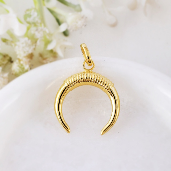 925 Sterling Silver Crescent Moon Necklace, Half Moon Necklace, Upside down Moon, Moon Necklace, Dainty Moon Necklace, 14K Gold Vermeil | Save 33% - Rajasthan Living 8