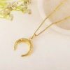 925 Sterling Silver Crescent Moon Necklace, Half Moon Necklace, Upside down Moon, Moon Necklace, Dainty Moon Necklace, 14K Gold Vermeil | Save 33% - Rajasthan Living 11